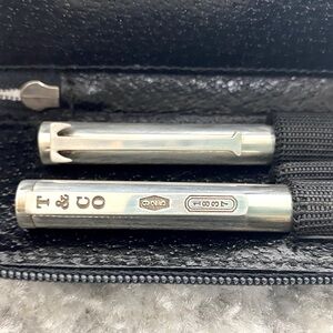 Tiffany & Co. vintage pen and pencil set - includes Coach holder
